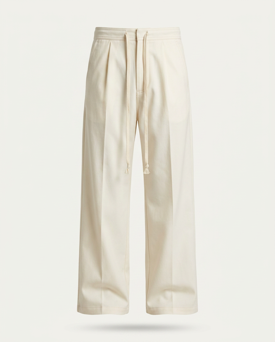 Tepotzotlán™ Pantalón Jogger Elegante Oversize Blanco para Hombre