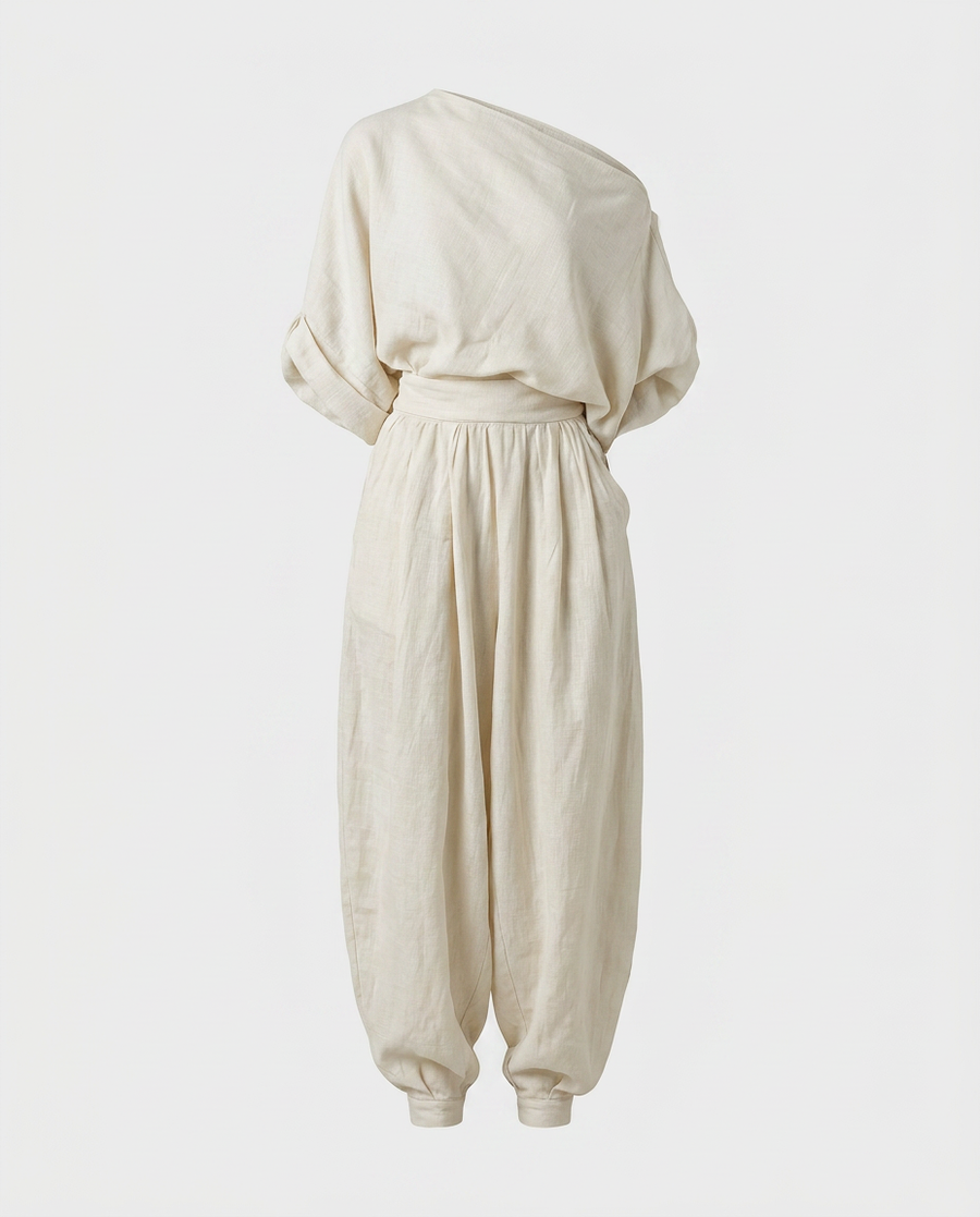 Conjunto Griselda Off-Shoulder de 2 Piezas, Estilo Casual Chic