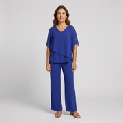 Conjunto Deyanira de Pantalón de Pierna Ancha y Top Asimétrico