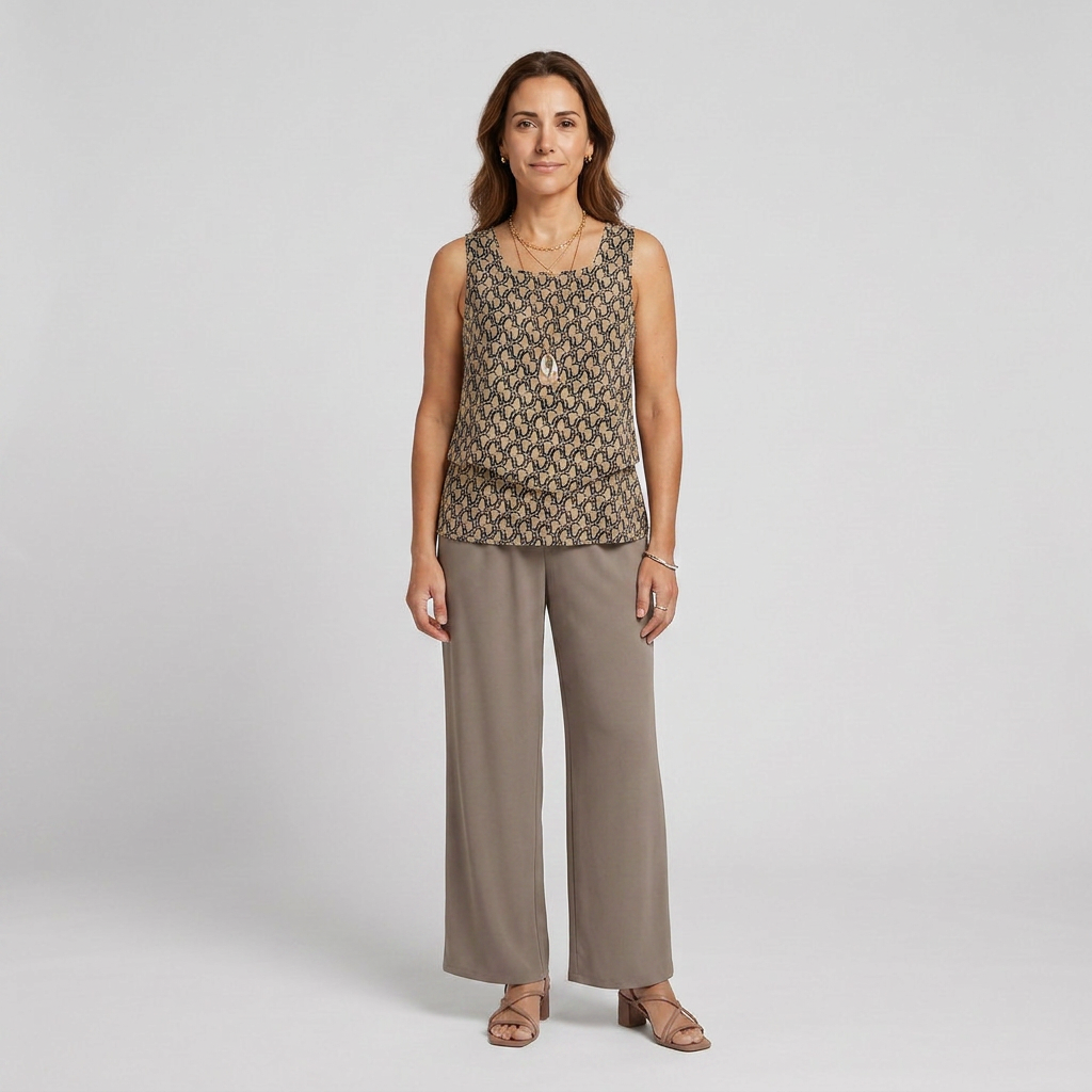 Xóloitzcuintle™ Conjunto de Verano Elegante para Mujer con Blusa y Pantalón