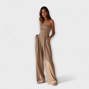 Toluca™ Jumpsuit Strapless Elegante – Ajuste Favorecedor