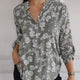 Blusa Floral de Manga Larga, Estilo Romántico