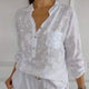 Blusa Floral de Manga Larga, Estilo Romántico