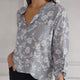 Blusa Floral de Manga Larga, Estilo Romántico