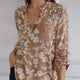 Blusa Floral de Manga Larga, Estilo Romántico