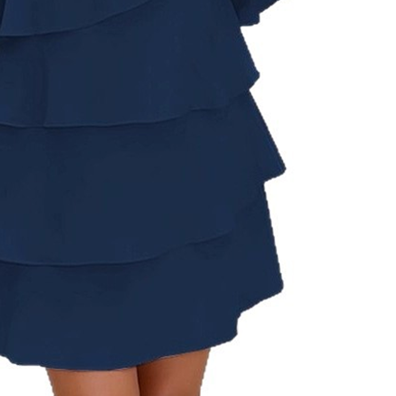 Amparo™ Vestido Largo para Mujer con Volantes y Cuello Cuadrado