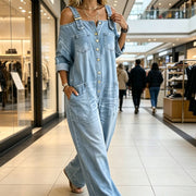 Milena™ Jumpsuit de Pierna Ancha con Bolsillos
