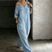 Milena™ Jumpsuit de Pierna Ancha con Bolsillos
